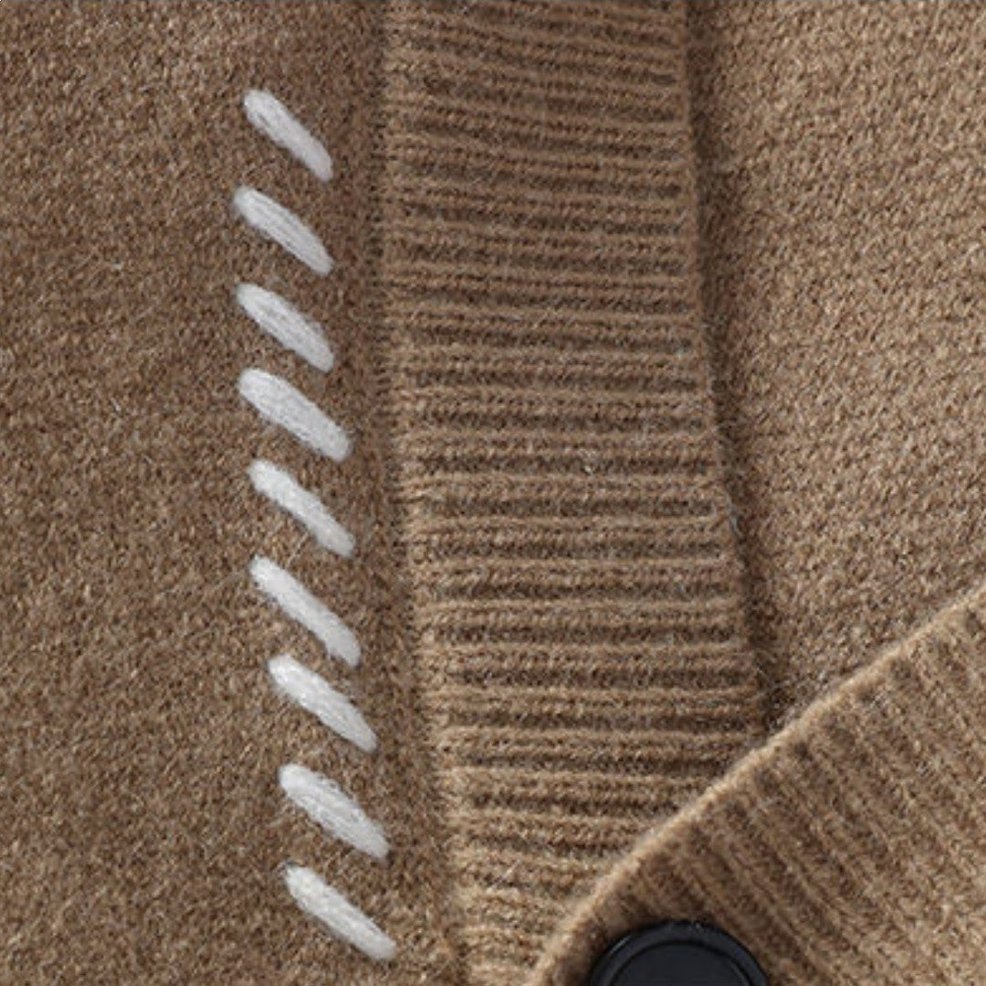 Miles & Luna Knitted Cardigan Sweater Button-Up Soft Wool Blend for Women