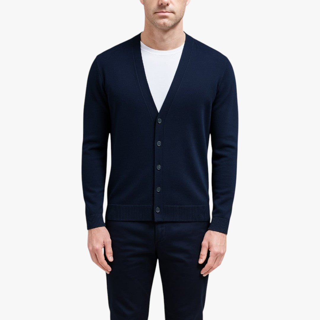 Miles & Luna Lightweight Knitted Cardigan With Buttons for Men