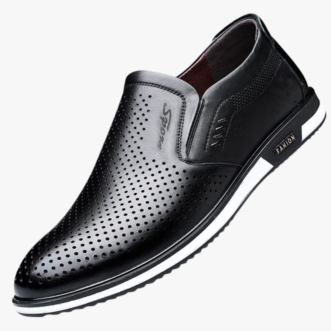 Miles & Luna Loafers - Leather slip-on loafers for formal and casual wear for men