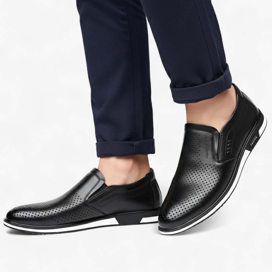 Miles & Luna Loafers - Leather slip-on loafers for formal and casual wear for men