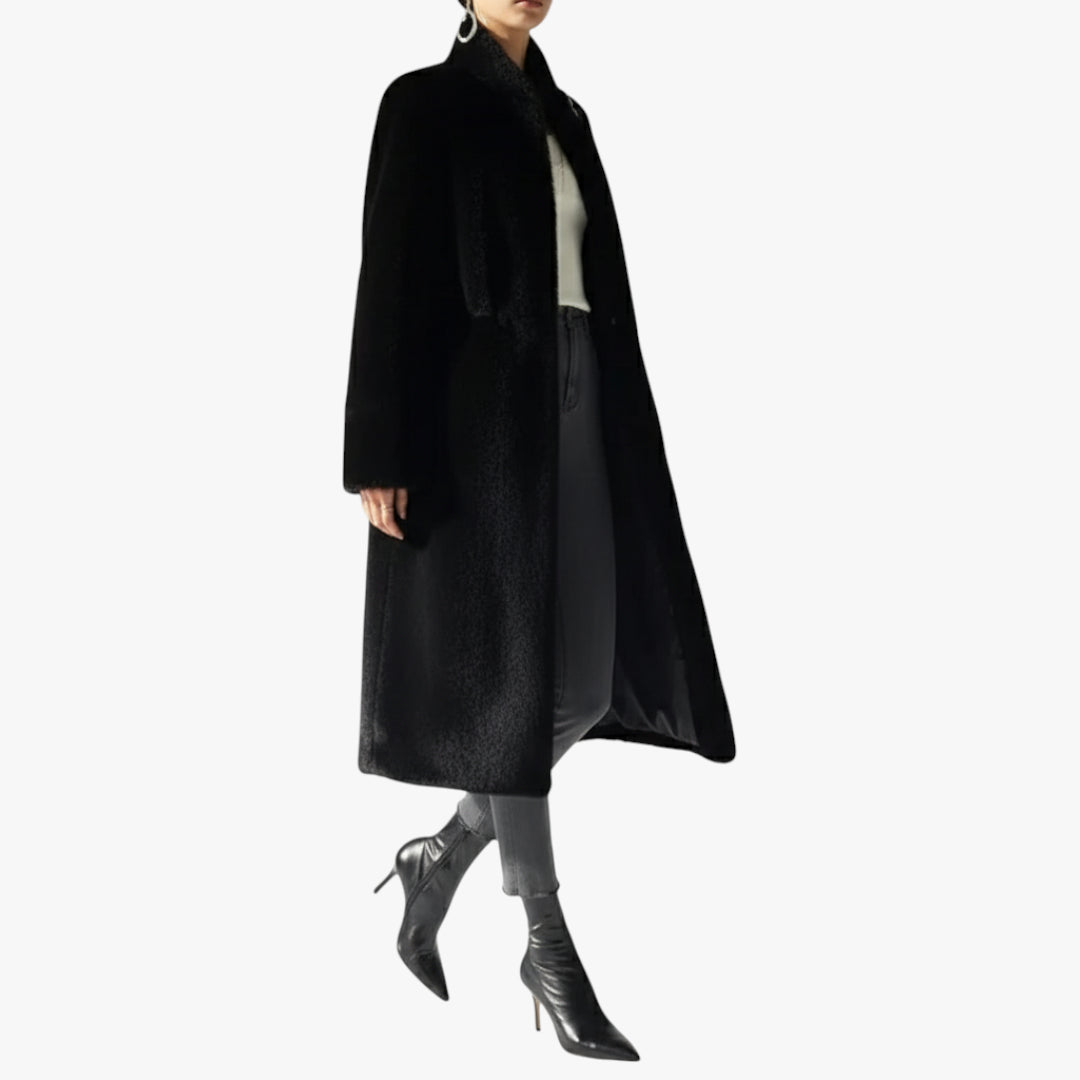 Miles & Luna Long Faux Fur Coat for Women