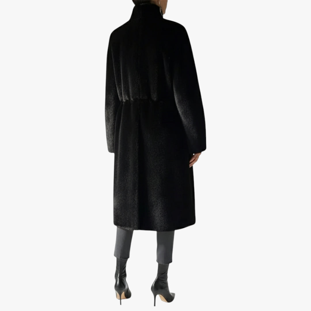 Miles & Luna Long Faux Fur Coat for Women