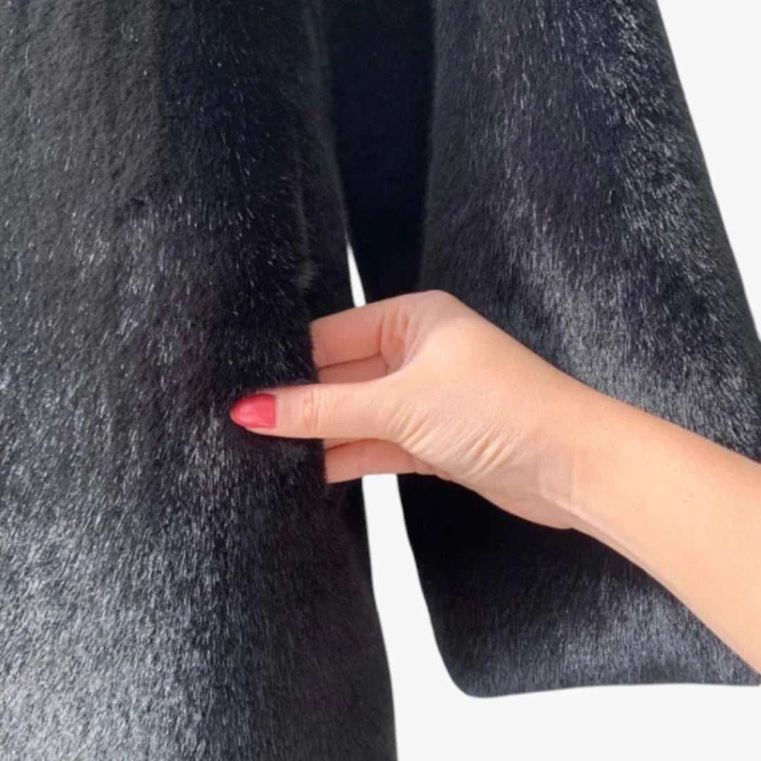 Miles & Luna Long Faux Fur Coat for Women