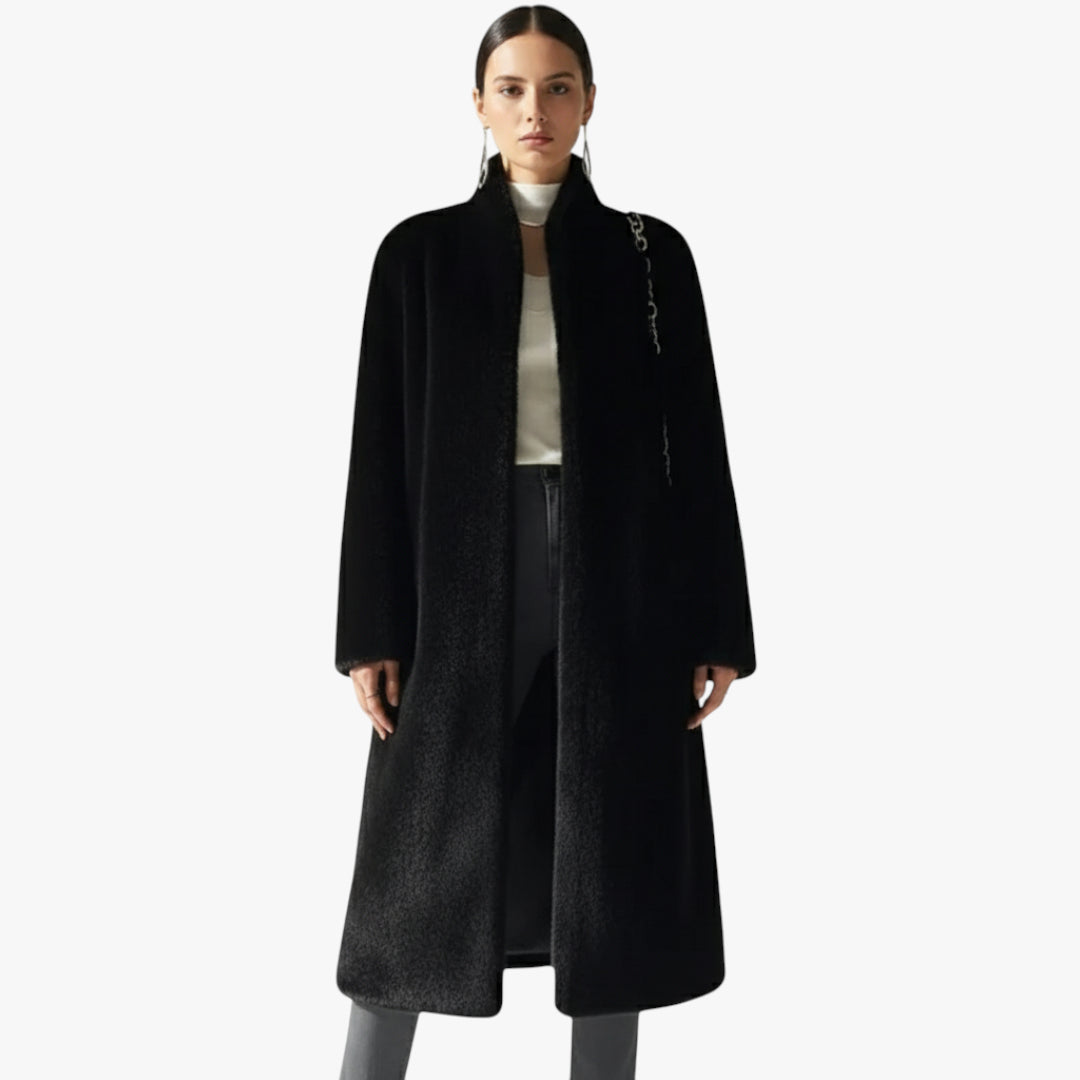 Miles & Luna Long Faux Fur Coat for Women