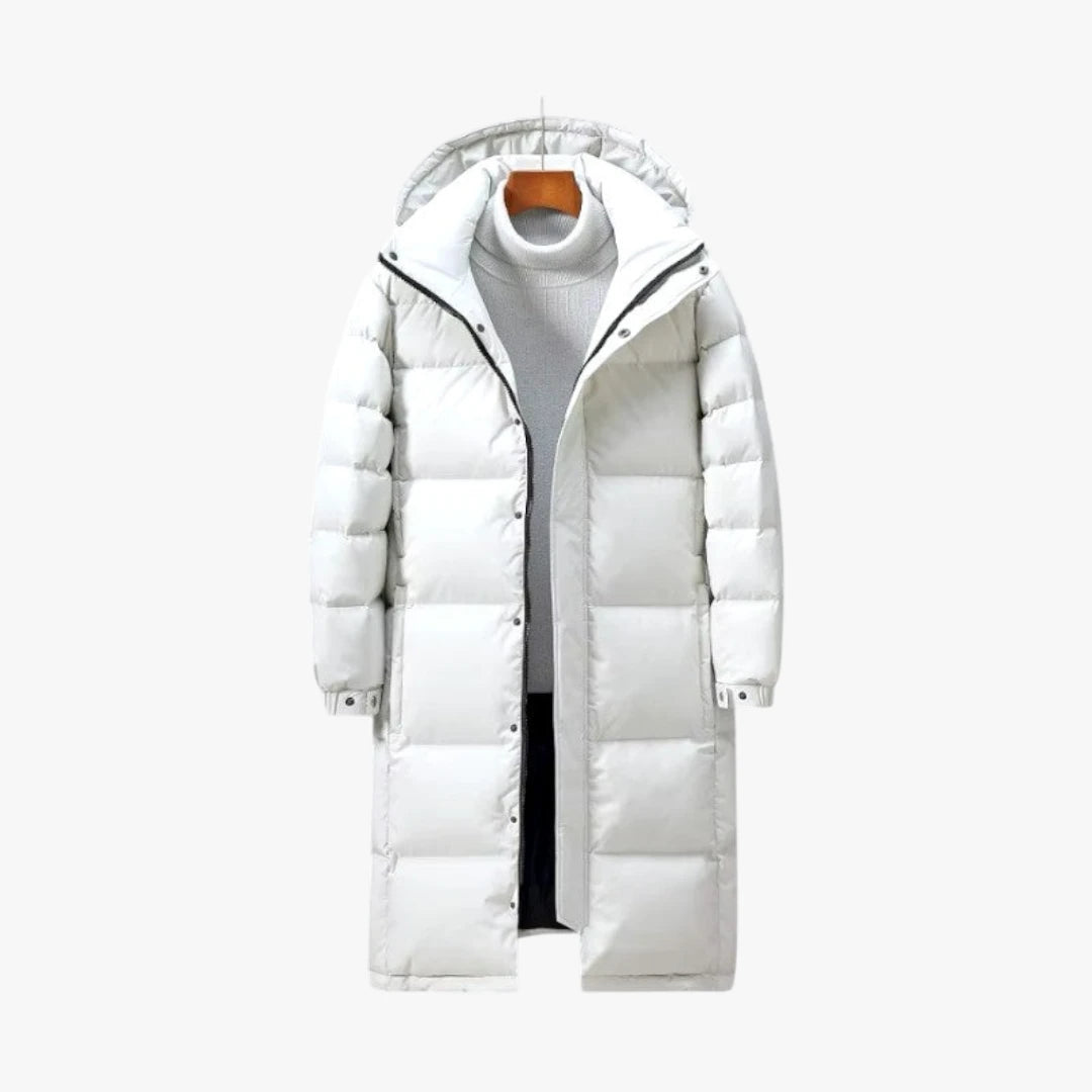 Miles & Luna Long Puffer Parka Winter Jacket with Warm Quilted Design for Men