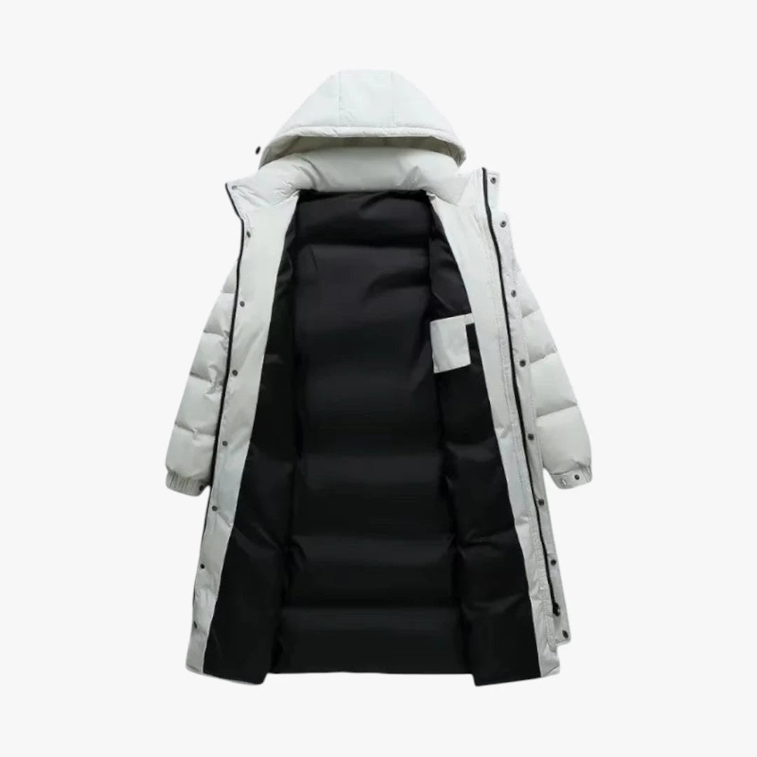 Miles & Luna Long Puffer Parka Winter Jacket with Warm Quilted Design for Men
