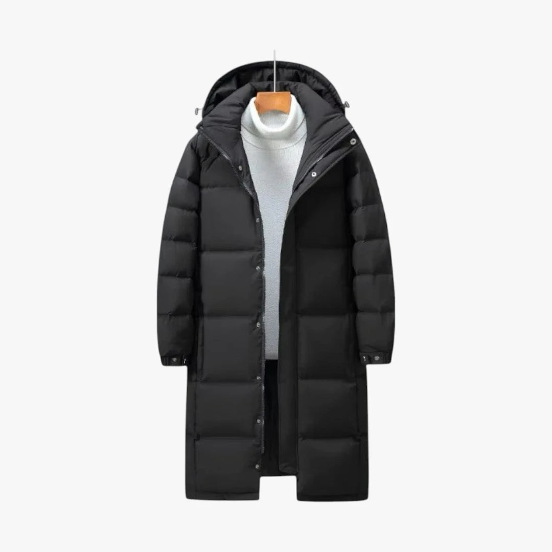 Miles & Luna Long Puffer Parka Winter Jacket with Warm Quilted Design for Men