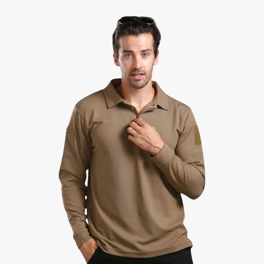 Miles & Luna | Long Sleeve Polo Shirt - Breathable Lightweight Jumper