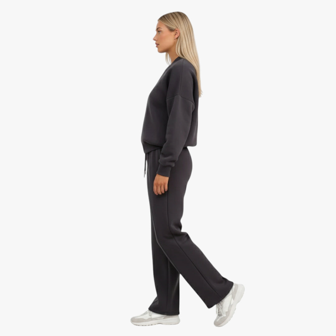 Miles & Luna Loungewear Set Zip Bomber Sweatshirt and Joggers for Women