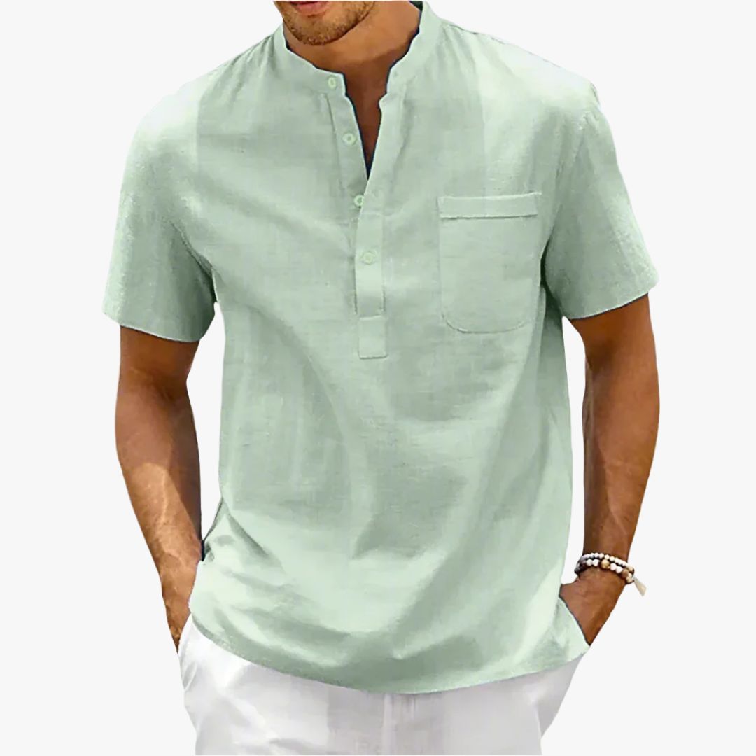 Miles & Luna | Men's Pure Linen Shirt for Spring and Summer