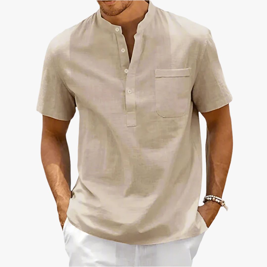 Miles & Luna | Men's Pure Linen Shirt for Spring and Summer