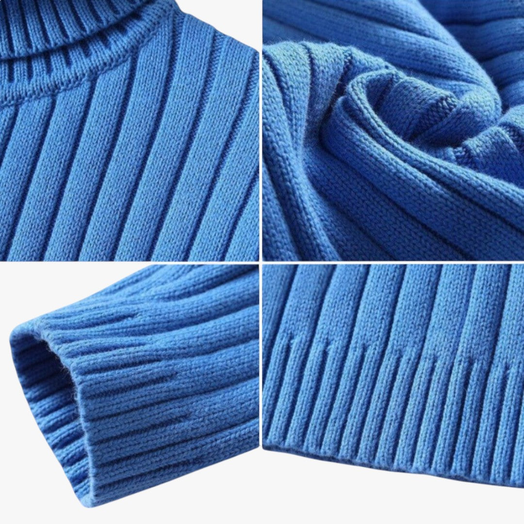 Miles & Luna Merino Wool Turtleneck Sweater for Men