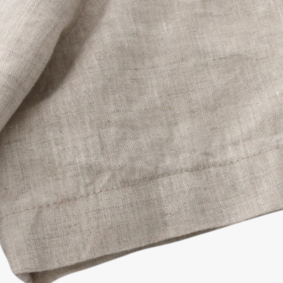 Miles & Luna Old Money Linen Shirt Short Sleeve Summer Button Up for Men