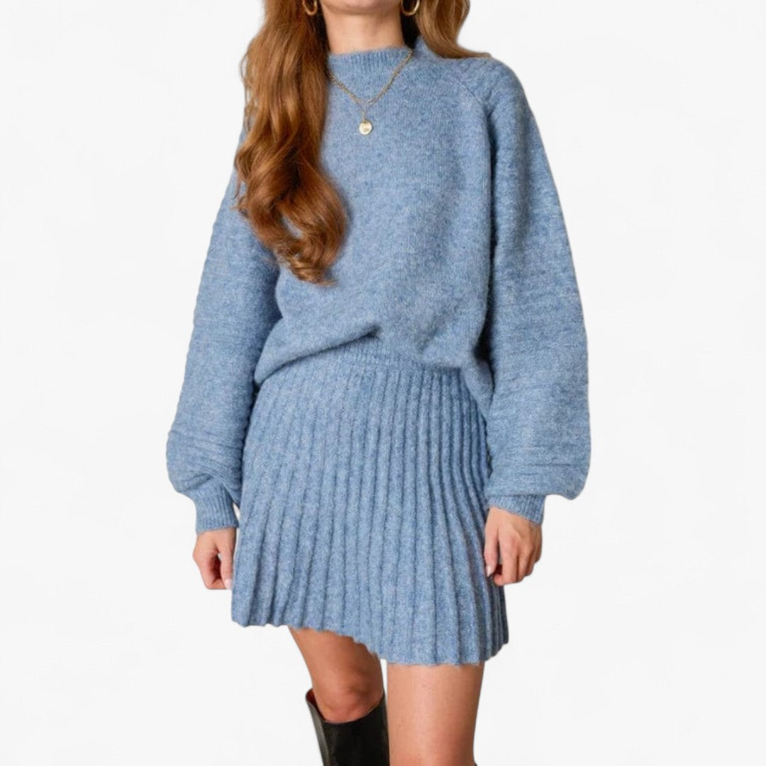 Miles & Luna Pleated 2-Piece Outfit Set Elegant Modern Style for Women
