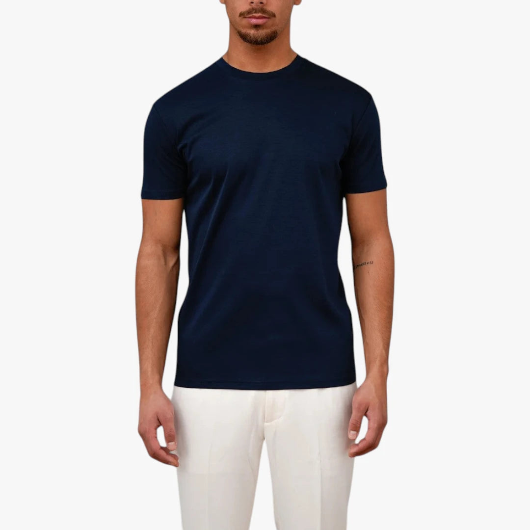Miles & Luna Premium Cotton T-Shirt with Tailored Fit and Timeless Style for Men