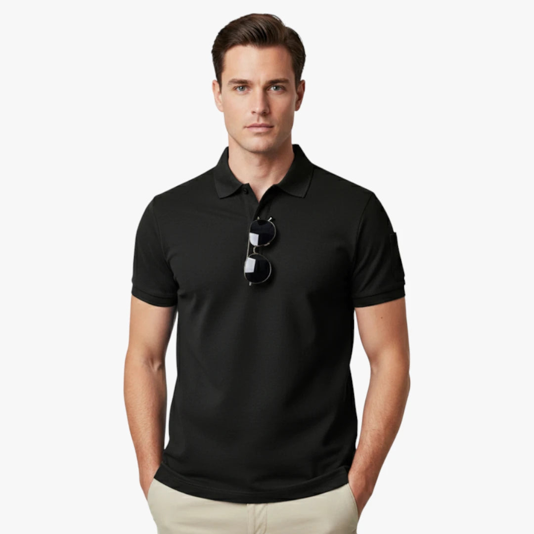 Miles & Luna Quick Dry Tactical Polo Shirt with Lapel Collar and Sporty Design for Men