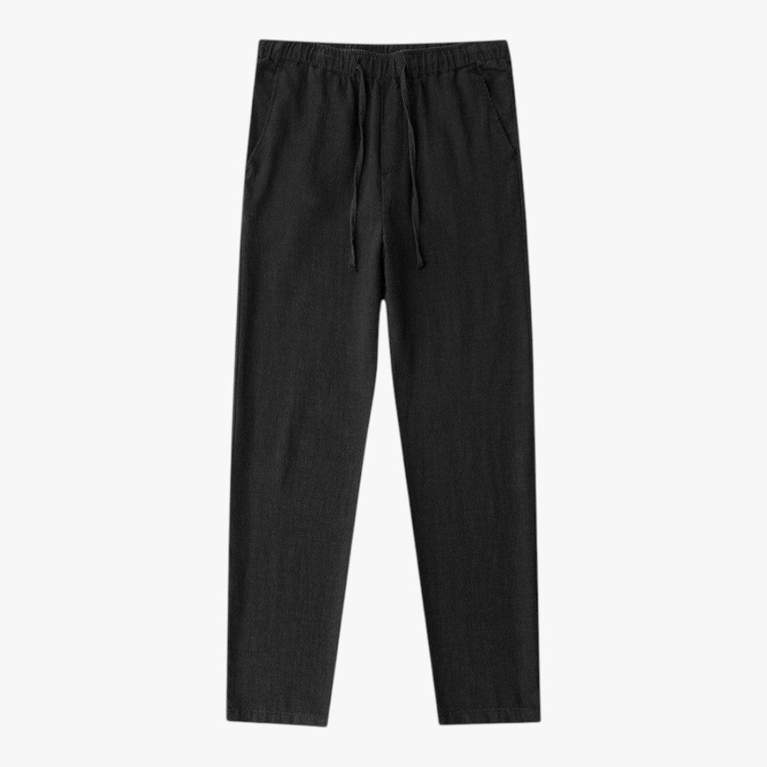 Miles & Luna Regular Fit Linen Trousers Old Money Pants for Men