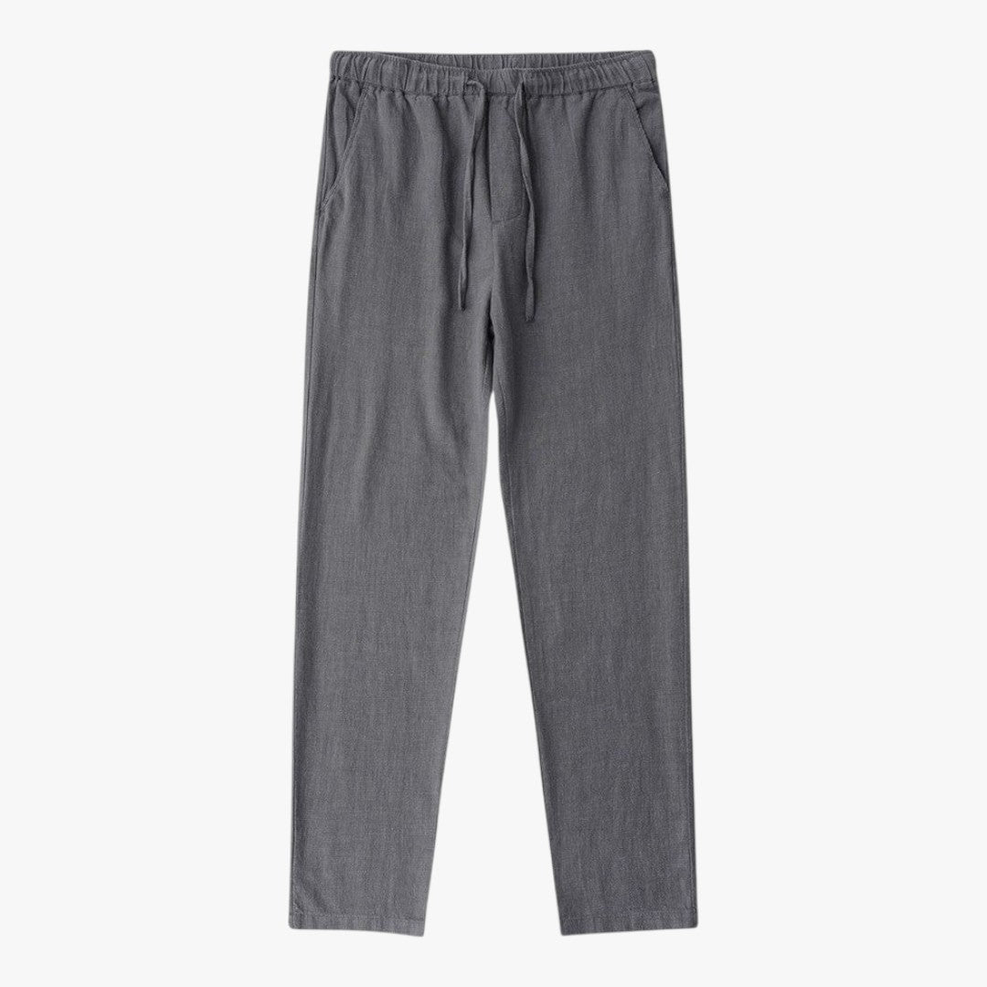 Miles & Luna Regular Fit Linen Trousers Old Money Pants for Men