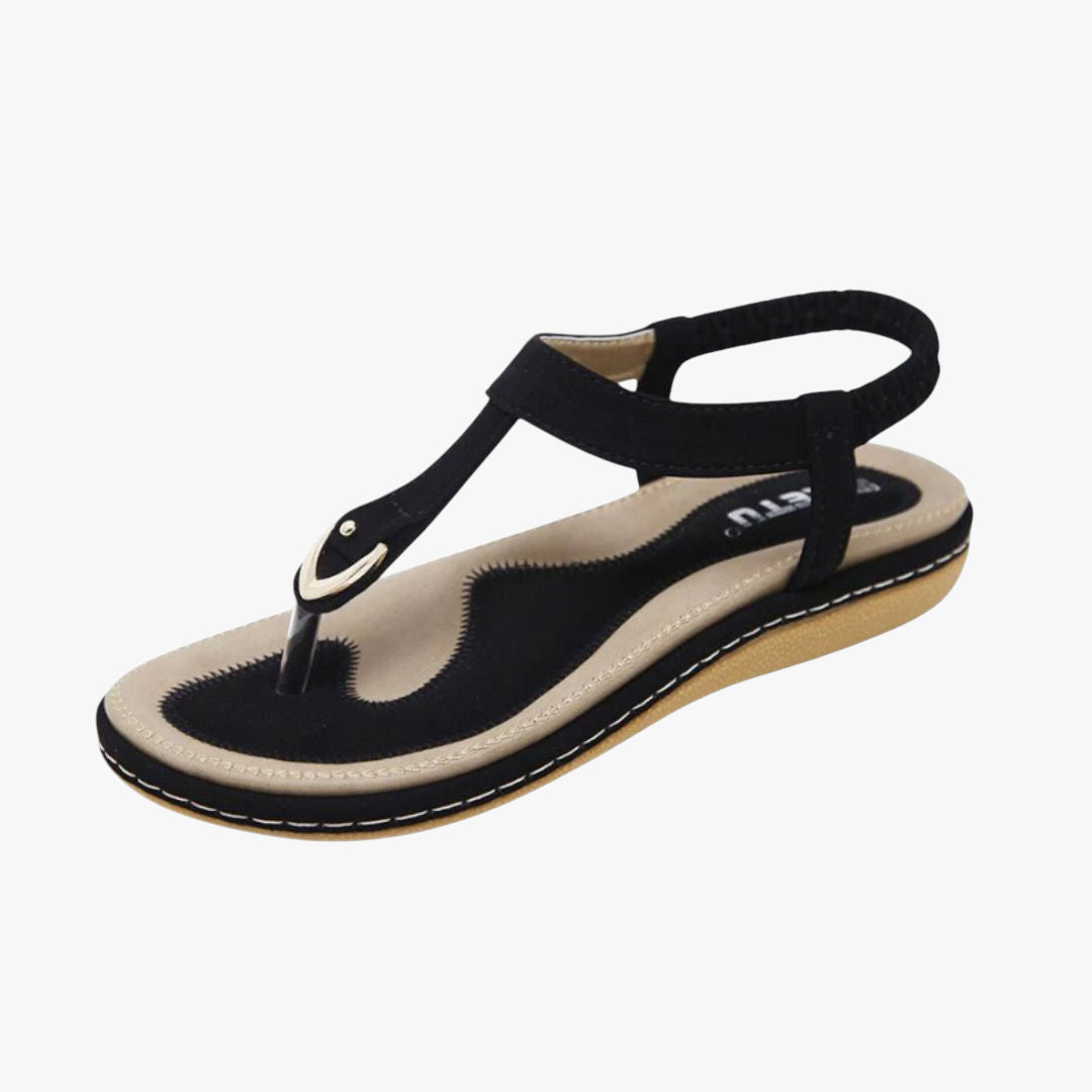 Miles & Luna Sandals - Orthopedic T-strap sandals with supportive sole for women