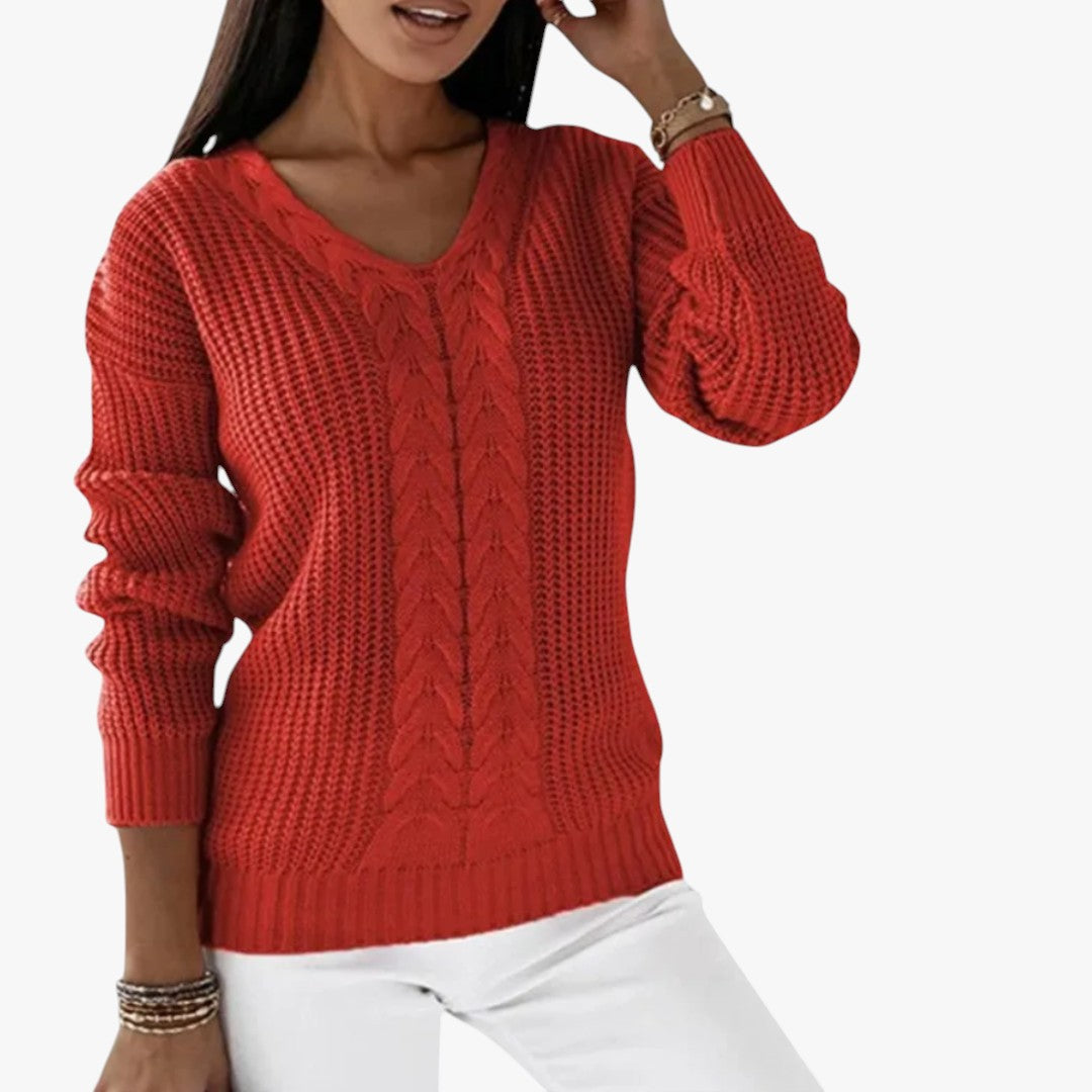 Miles & Luna Scandinavian Knitted Sweater for Women