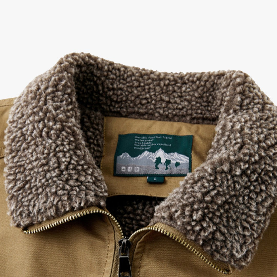 Miles & Luna Sherpa Lined Work Jacket for Men