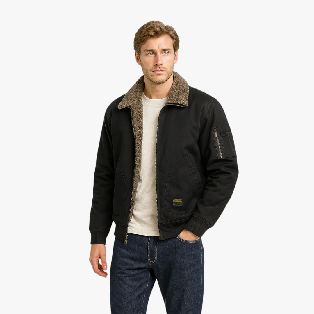 Miles & Luna Sherpa Lined Work Jacket for Men