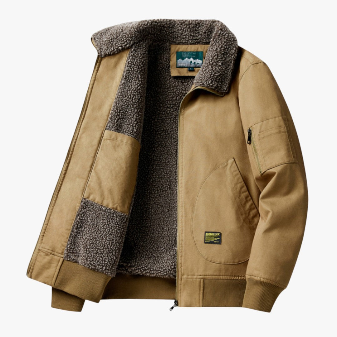 Miles & Luna Sherpa Lined Work Jacket for Men