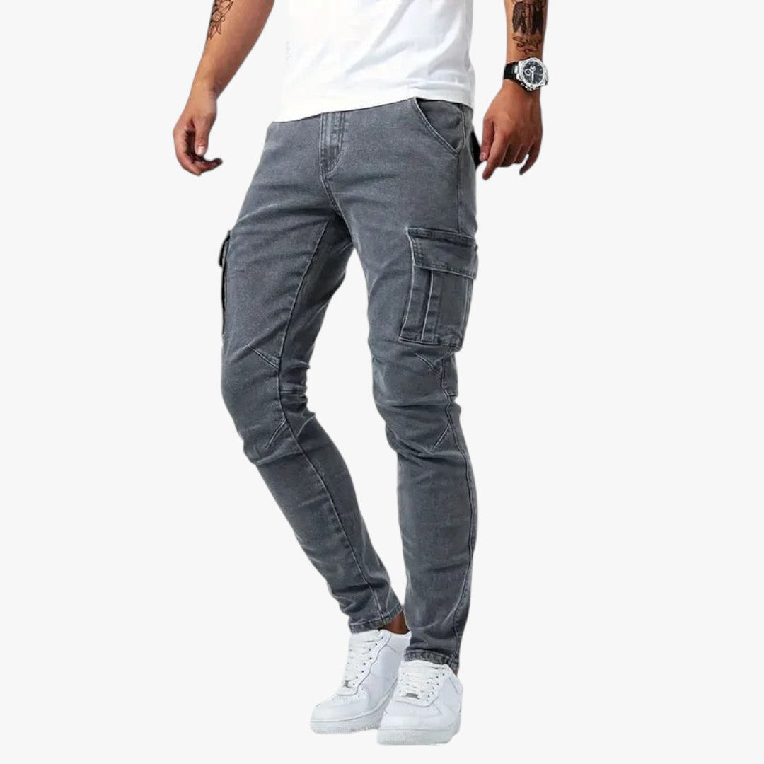 Miles & Luna Slim-Fit Cargo Pants for Men