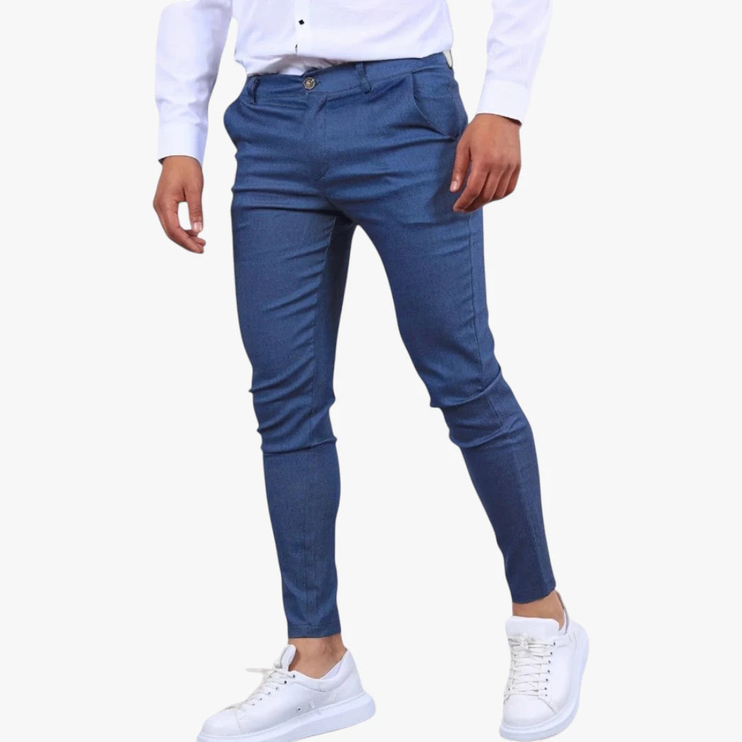 Miles & Luna Slim Fit Chino Trousers with Modern Tailoring and Versatile Style for Men