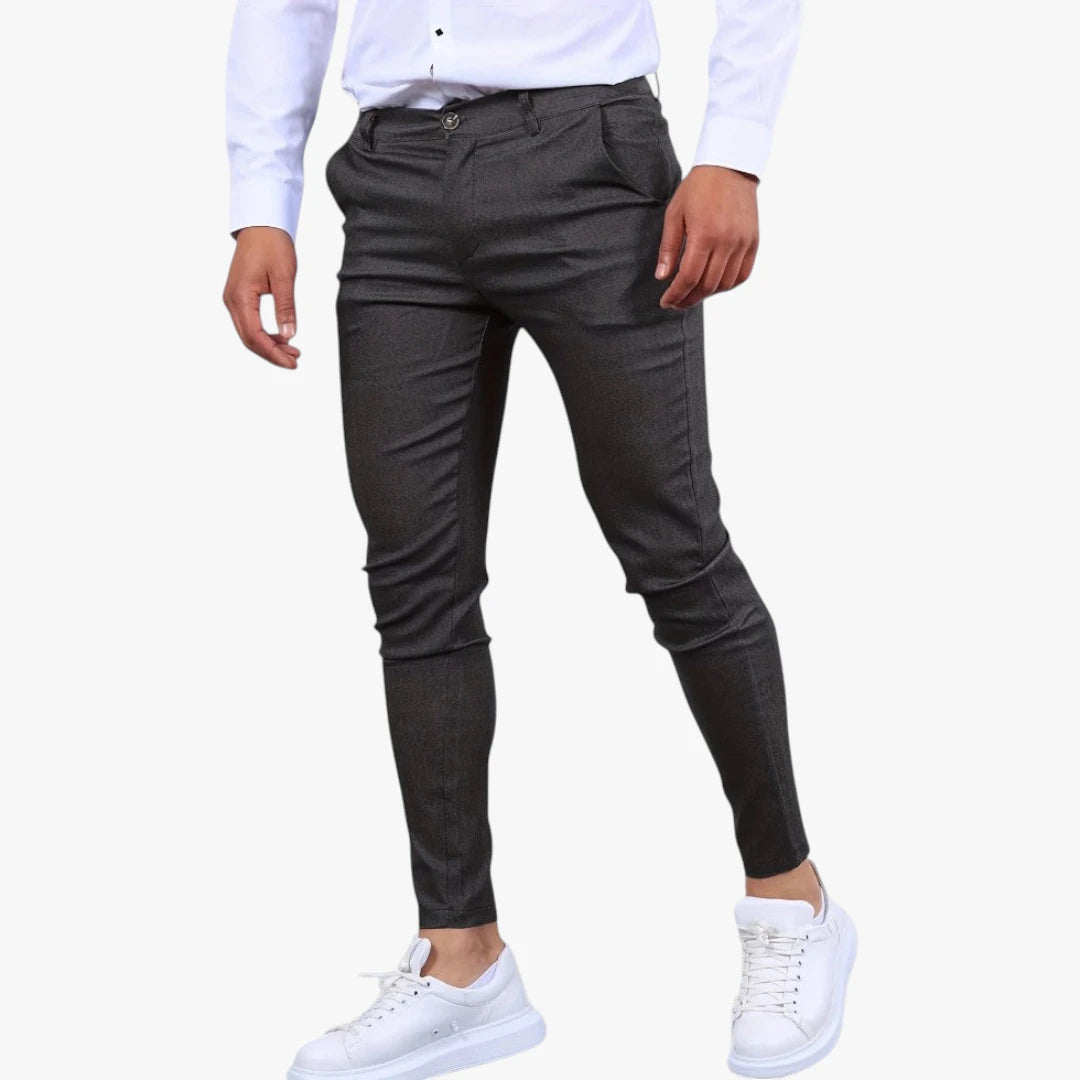 Miles & Luna Slim Fit Chino Trousers with Modern Tailoring and Versatile Style for Men