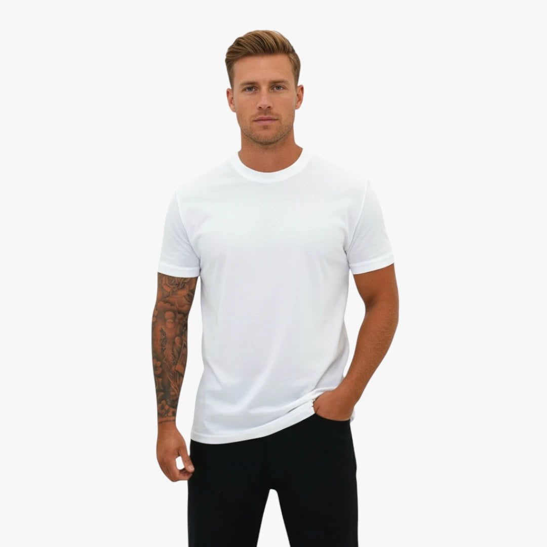 Miles & Luna Slim Fit T-Shirt with Soft Touch Minimalist Design for Men