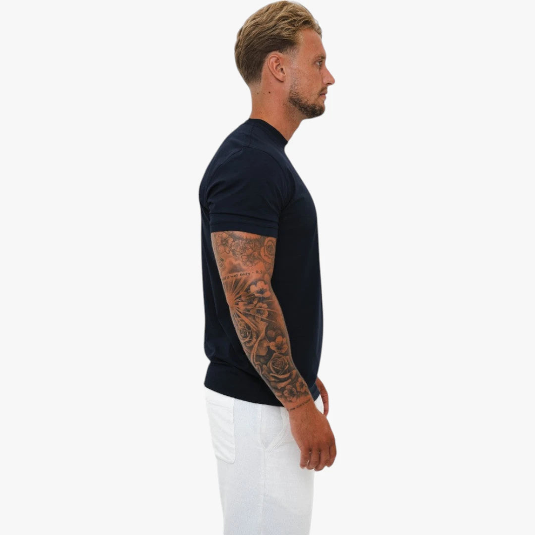 Miles & Luna Slim Fit T-Shirt with Soft Touch Minimalist Design for Men