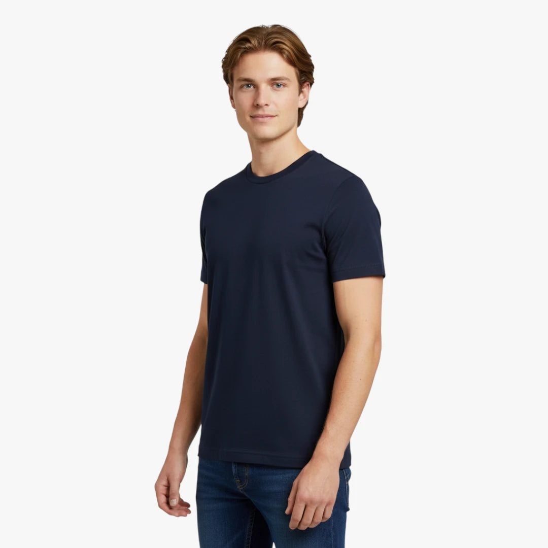 Miles & Luna Slim Fit T-Shirt with Soft Touch Minimalist Design for Men
