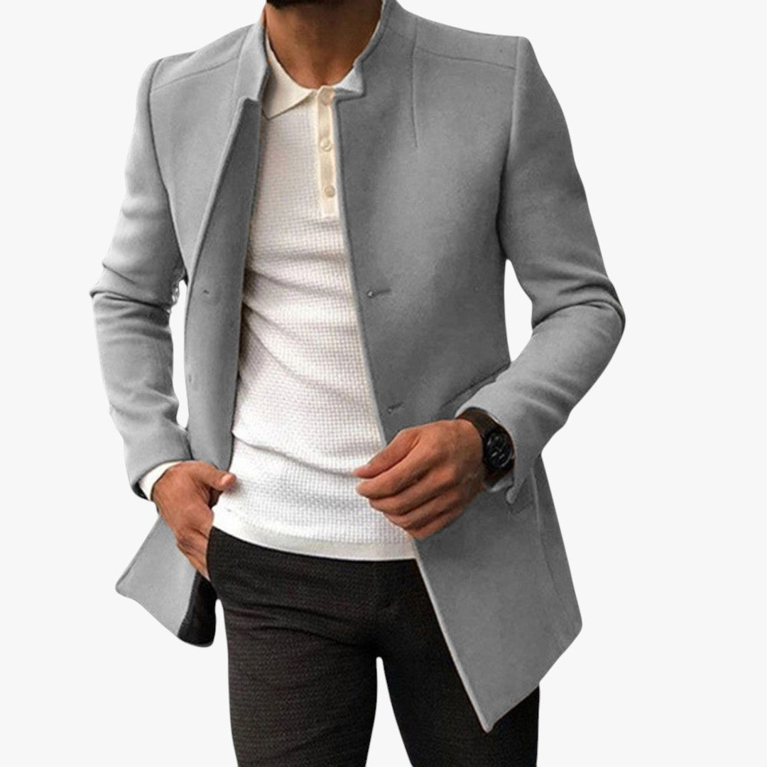 Miles & Luna Slim Fit Wool Blend Coat for Men