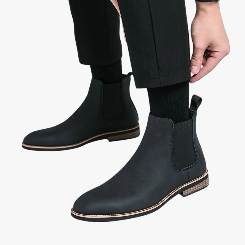 Miles & Luna Slip On Ankle Boots for Men