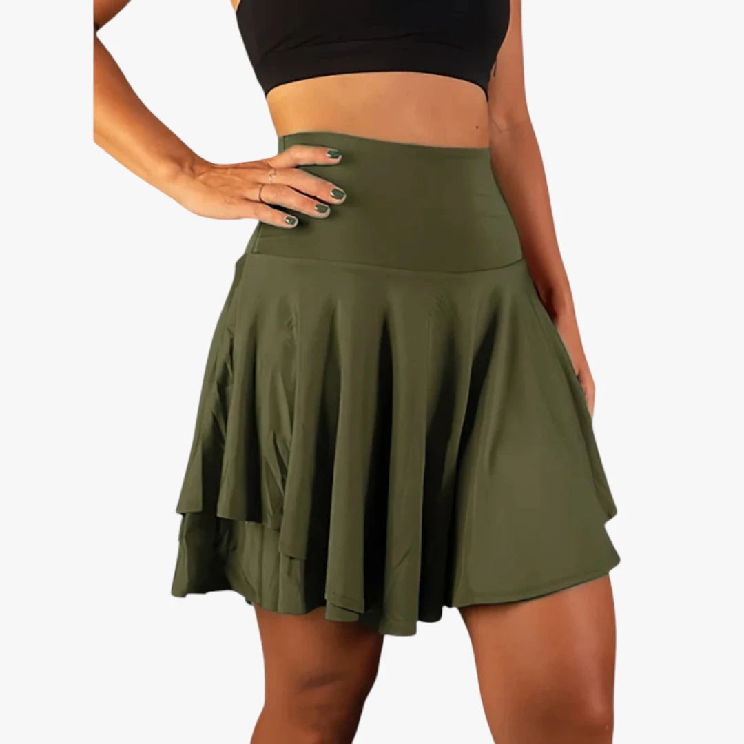 Miles & Luna Sports Skirt With Shorts - Breathable And Lightweight Tennis Skirt With Integrated Pants For Women