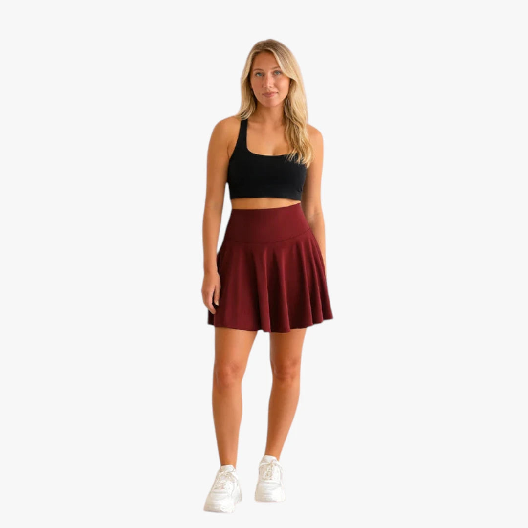 Miles & Luna Sports Skirt With Shorts - Breathable And Lightweight Tennis Skirt With Integrated Pants For Women