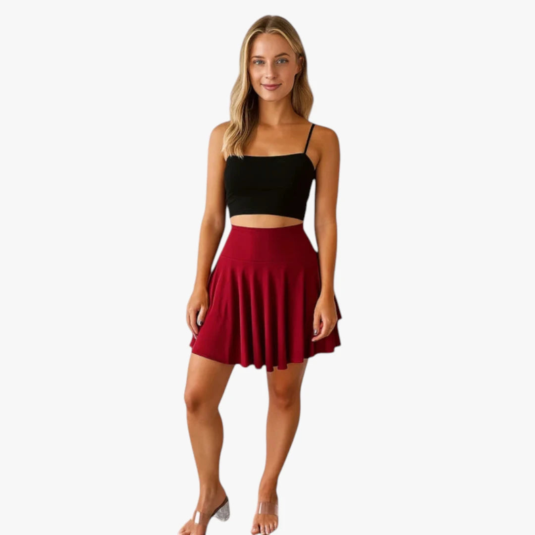 Miles & Luna Sports Skirt With Shorts - Breathable And Lightweight Tennis Skirt With Integrated Pants For Women