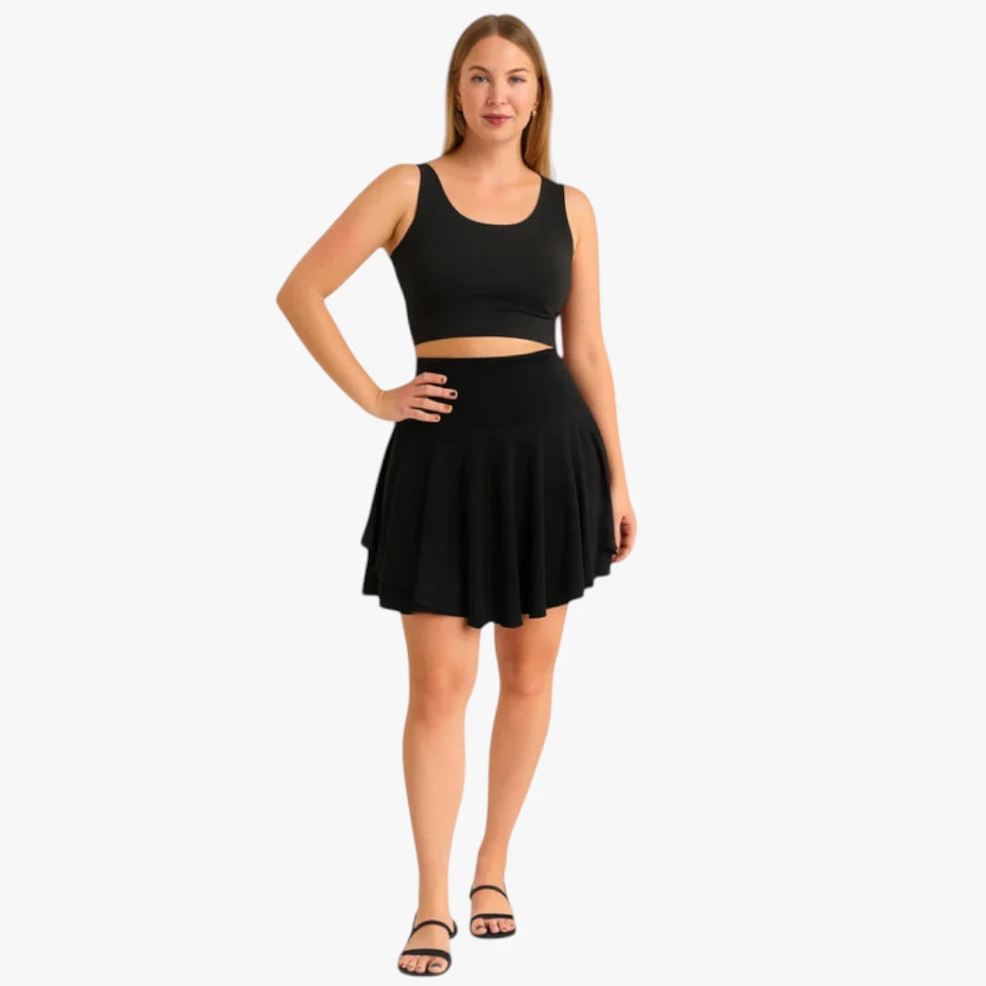 Miles & Luna Sports Skirt With Shorts - Breathable And Lightweight Tennis Skirt With Integrated Pants For Women