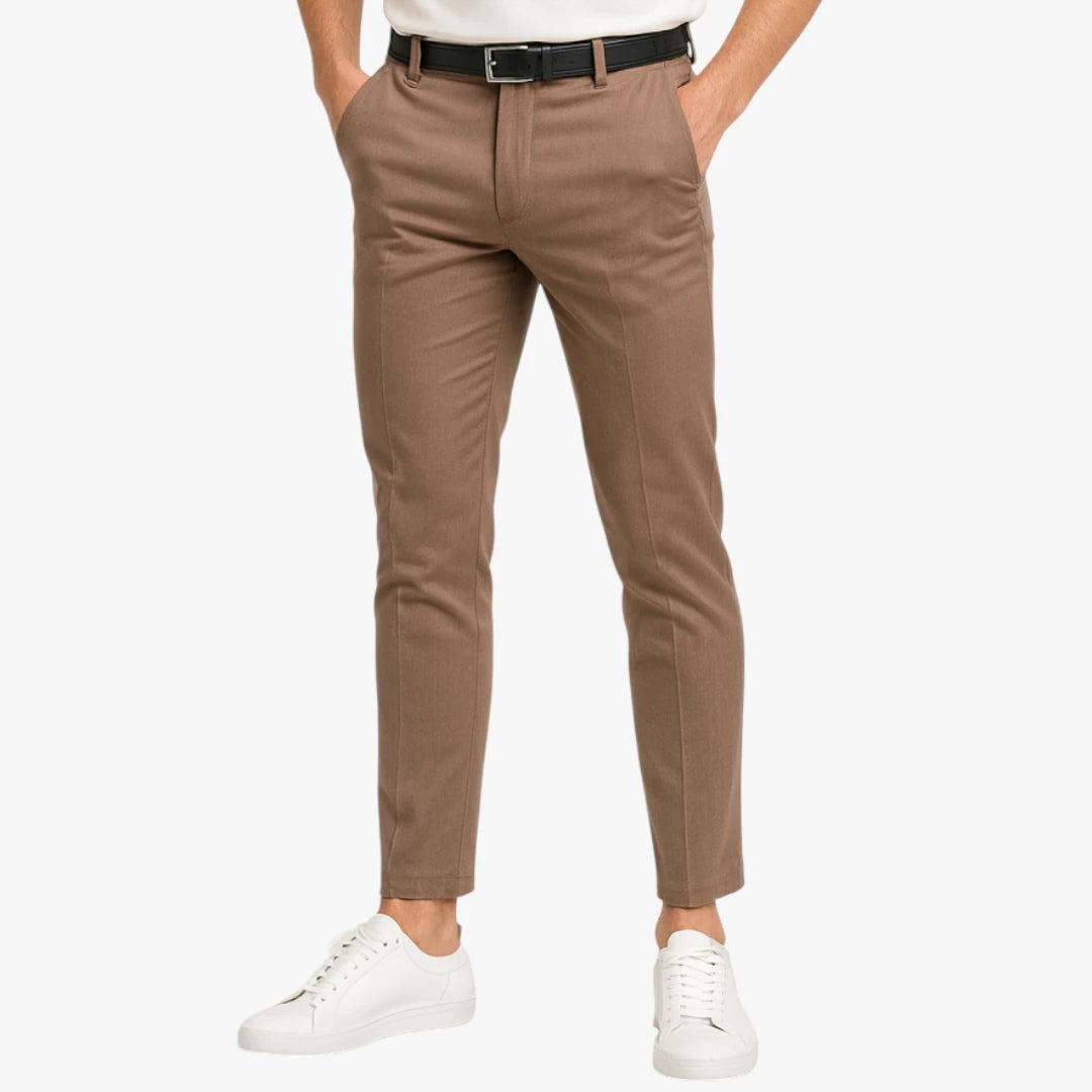 Miles & Luna Stretchy Chino Pants with Slim Comfortable Fit for Men
