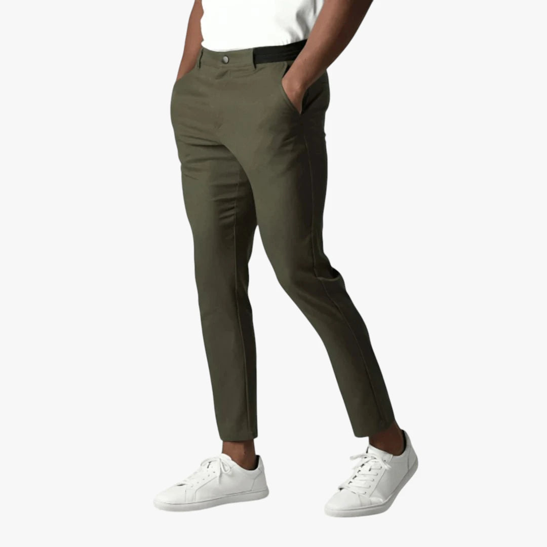 Miles & Luna Stretchy Chino Pants with Slim Comfortable Fit for Men