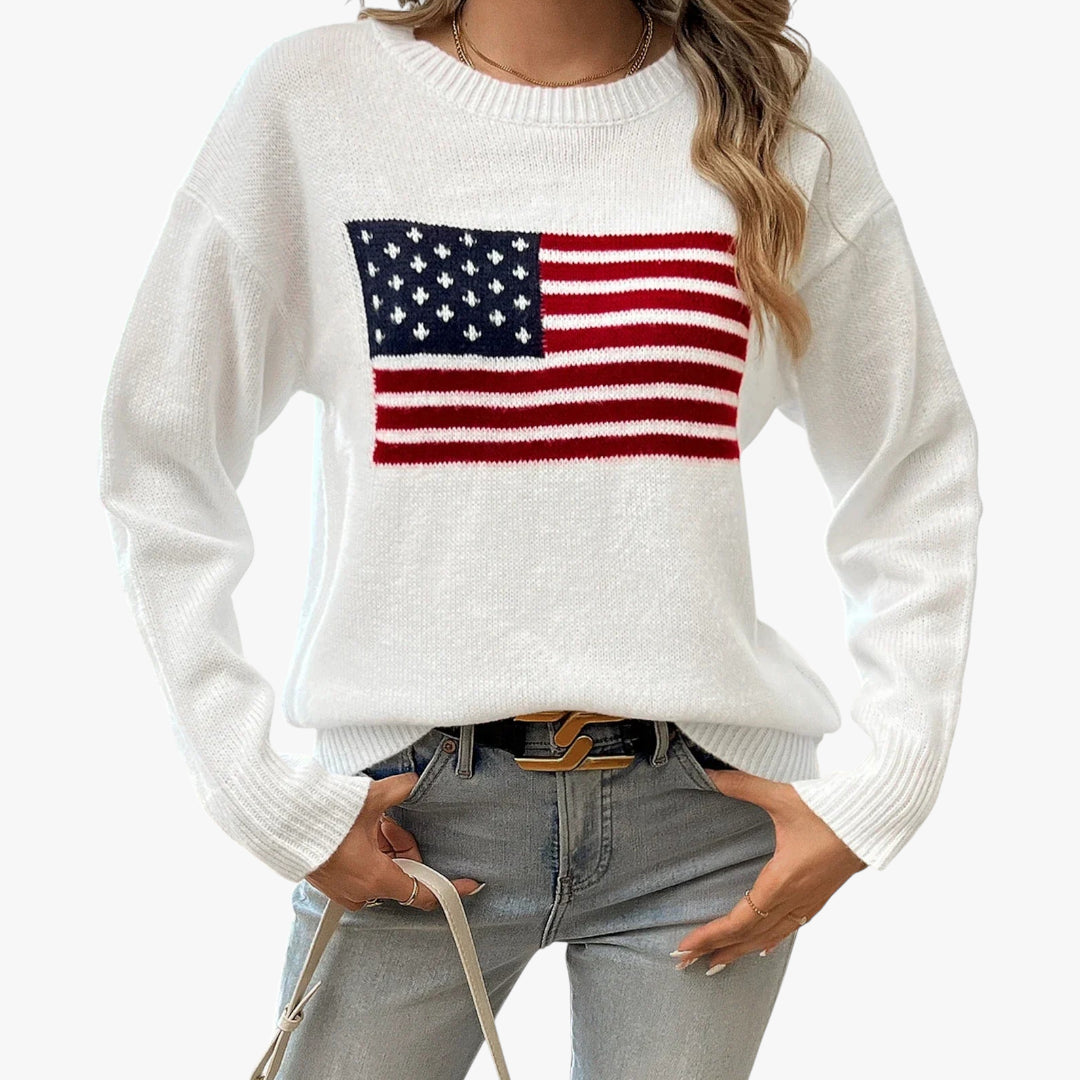 Miles & Luna Striped Ribbed Turtleneck Sweater Slim Fit Knit Jumper for Women
