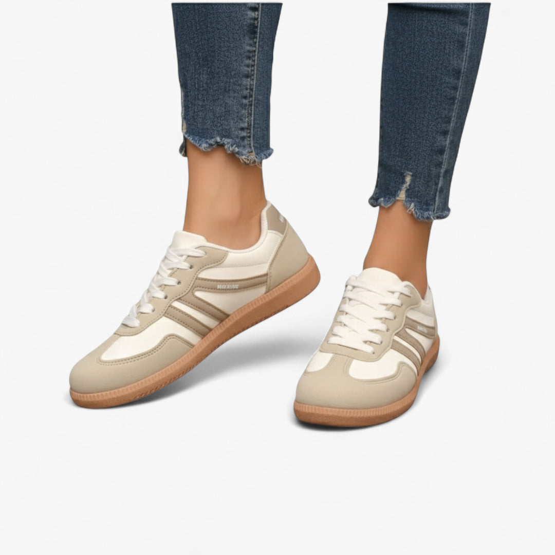 Miles & Luna Suede Casual Orthopedic Sneakers with Contrast Accents Iconic Style for Women