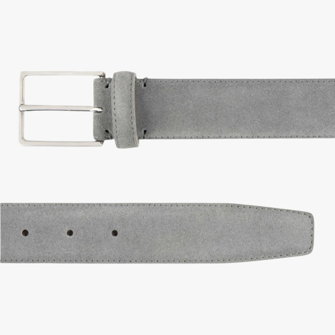 Miles & Luna Suede Leather Belt with Classic Buckle Old Money Style for Men