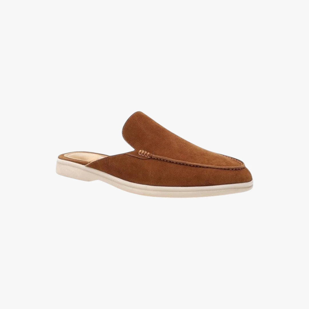 Miles & Luna Suede Slip-On Mules with Cushioned Sole Casual Comfort Footwear for Men