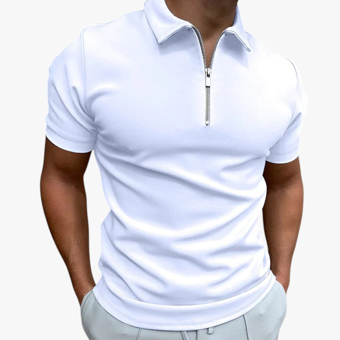 Miles & Luna Summer Zip Polo Shirt for Men