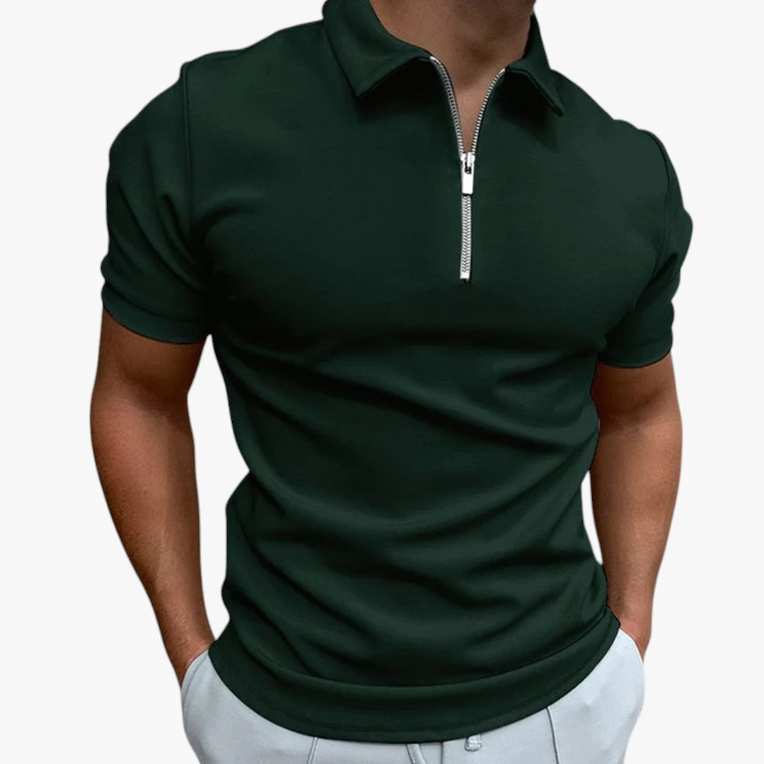 Miles & Luna Summer Zip Polo Shirt for Men