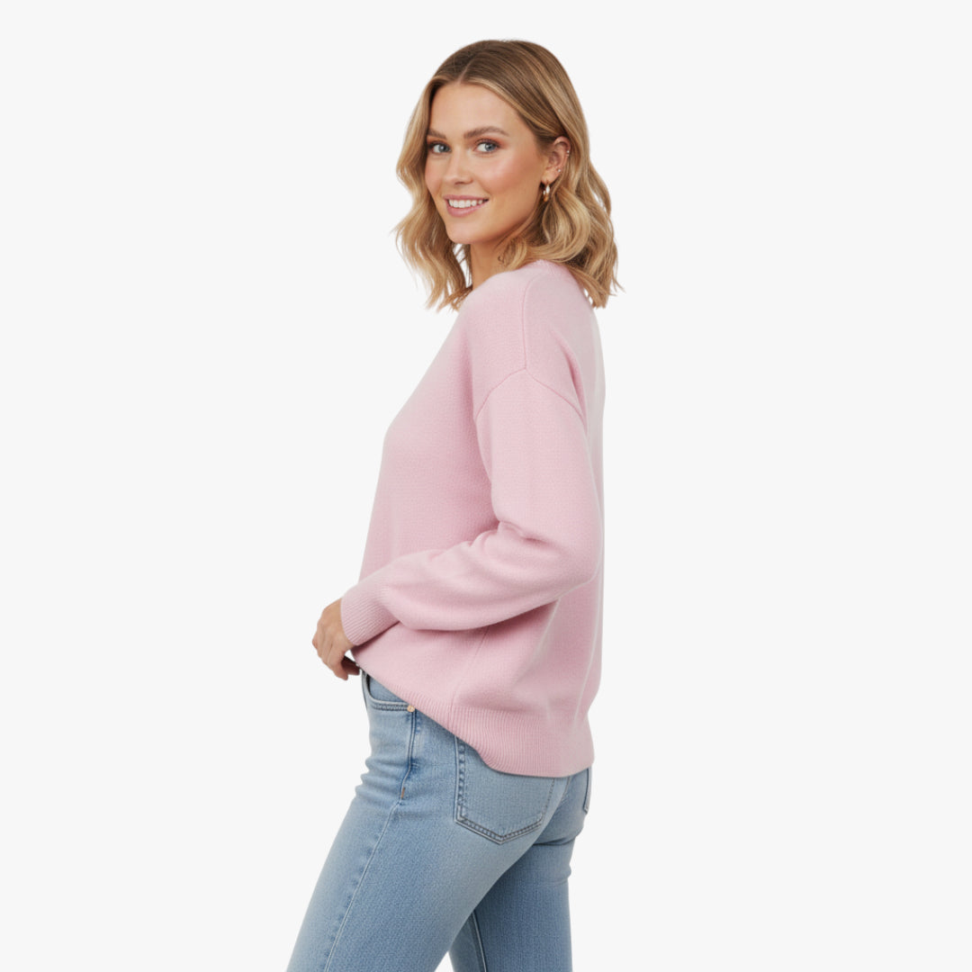 Miles & Luna Sweater Classic Knit Pullover for Women