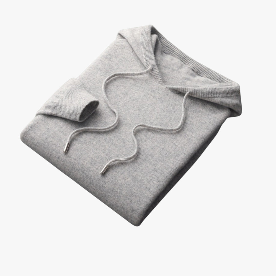 Miles & Luna Sweater – Knit hoodie sweater with soft cashmere feel for men