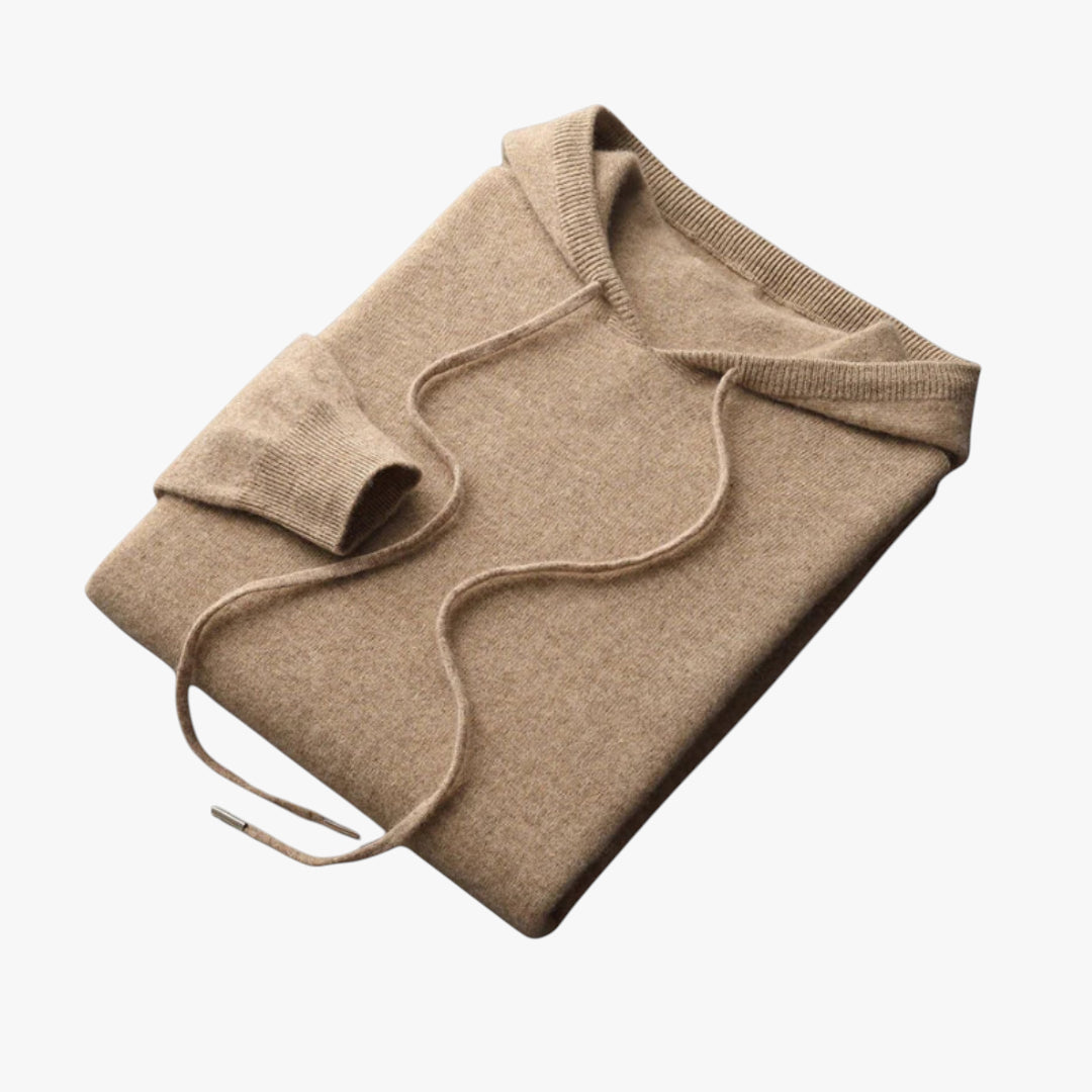 Miles & Luna Sweater – Knit hoodie sweater with soft cashmere feel for men